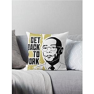 Breaking Bad Giancarlo Esposito as Gus Fring illustration and qoute graphic design by ironpalette Throw Pillow