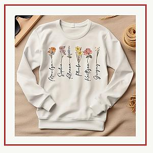 personalized Birth Month Flowers Gift For Mom - customized Shirt - Website Brand