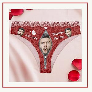 I Love Your Face Between My Legs Naughty - custom Photo Women's Low-Waisted Brief - Website Brand