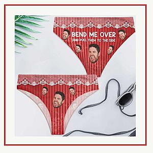 Bend Me Over And Pull Them To The Side - custom Photo Women's Low-Waisted Brief - Website Brand