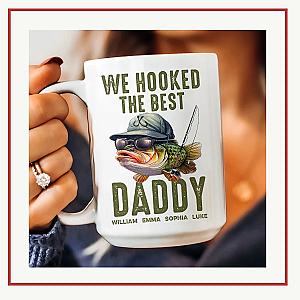 We Hooked The Best Dad, Grandpa, Papa - custom Mug - Website Brand