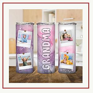 customized Photo Grandchildren Grandma Gifts - custom Photo Skinny Tumbler - Website Brand