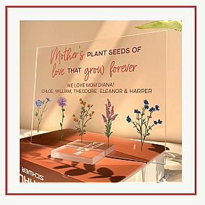 Thank You For Helping Us Bloom Gift For Mom Grandma - custom Acrylic Plaque - Website Brand