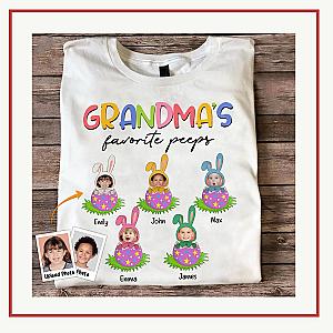 Grandma's Favorite Peeps - customized Photo Shirt - Website Brand