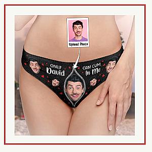 Only My Husband, Boyfriend Can Cum In Me - customized Photo Women's Low-Waisted Brief - Website Brand