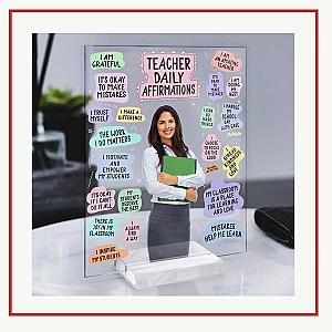 This Is Teacher Daily Affirmation - customized Acrylic Photo Plaque - Website Brand