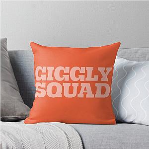 Giggly Podcast - Orange Throw Pillow