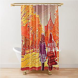 Where You Lead I Will Follow - The Girls Walking in Autumn - Gilmore Shower Curtain