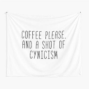 Coffee And Cynicism Gilmore Quote Tapestry