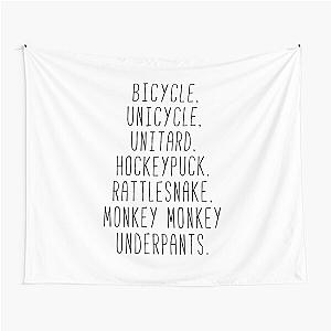 Monkey Monkey Underpants Fan Quote Tapestry