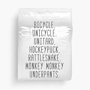 Monkey Monkey Underpants Fan Quote Duvet Cover