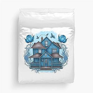 The Girls Blue House - Flowers - Gilmore Duvet Cover