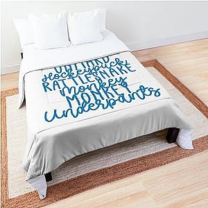 Monkey Monkey Underpants Blue Fan Quote Comforter