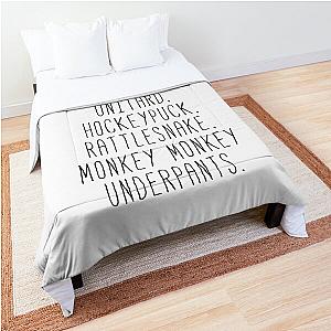 Monkey Monkey Underpants Fan Quote Comforter