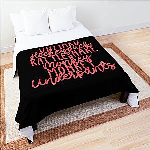 Monkey Monkey Underpants Pink Fan Quote Black Comforter