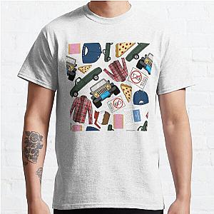 Luke Lorelai Fan Pattern Icons All Over Print White Pack Classic T-Shirt