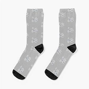 Gilmore quote: 'I smell snow' on grey background Socks