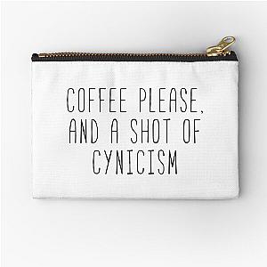 Coffee And Cynicism Gilmore Quote Zipper Pouch