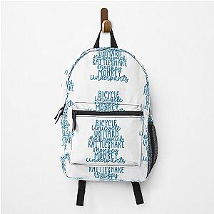 Monkey Monkey Underpants Blue Fan Quote Backpack