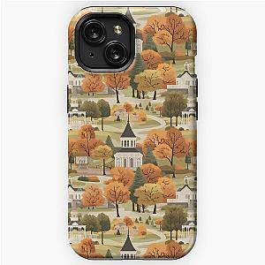 Small Town Connecticut II - Town Square - Autumn - Gilmore Pattern iPhone Tough Case