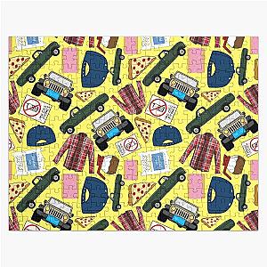 Luke Lorelai Fan Pattern Icons All Over Print Yellow Pack Jigsaw Puzzle