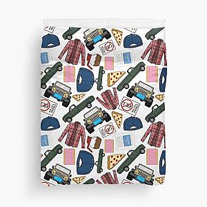 Luke Lorelai Fan Pattern Icons All Over Print White Pack Duvet Cover