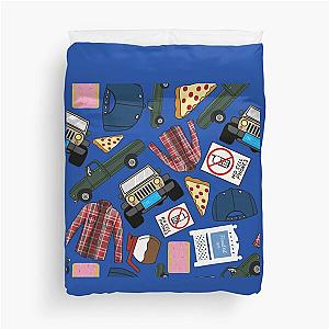 Luke Lorelai Fan Pattern Icons All Over Print Blue Pack   Duvet Cover