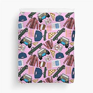 Luke Lorelai Fan Pattern Icons All Over Print Pink Pack Duvet Cover