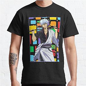 Gintoki Sakata Gintama Gin Tama Color Block Anime Design Classic T-Shirt RB2806