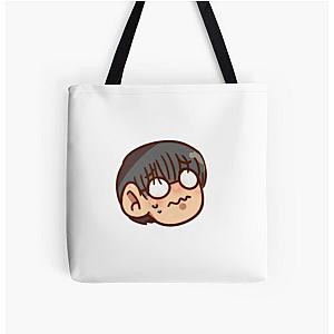 Gintama shinpachi anime sticker nervous All Over Print Tote Bag RB2806