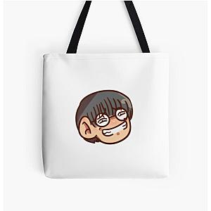 Gintama shinpachi anime sticker smile All Over Print Tote Bag RB2806