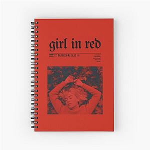 Girl in red poster -minimal  Spiral Notebook