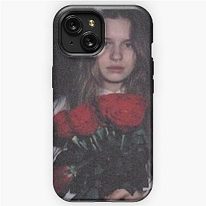 Girl in red flowers iPhone Tough Case