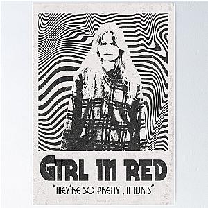 Girl in red - Retro Poster