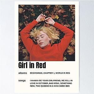 Girl in red vintage music poster art Poster