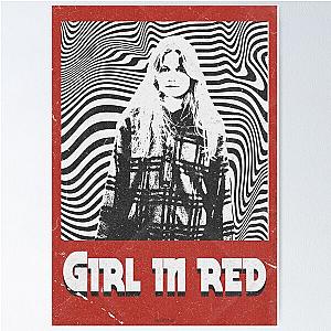 Girl in red - Retro Poster