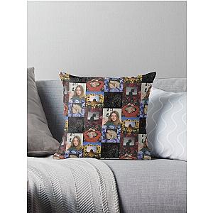 girl in red album covers Throw Pillow