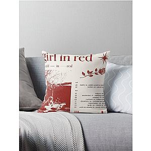 Girl in red tour Throw Pillow