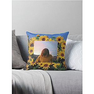 Girl in Red Summer Depression Throw Pillow