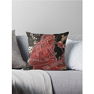 Girl in Red  Throw Pillow