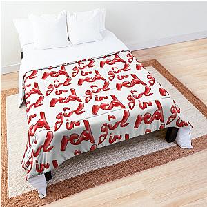 logo girl in red Comforter