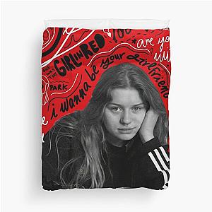 Cool Girl in red - Songs Duvet Cover