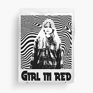 Girl in red - Retro Duvet Cover