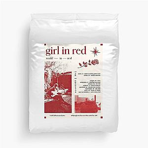 Girl In Red Retro Duvet Cover