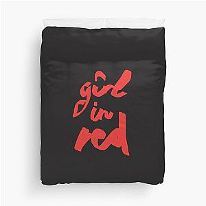 girl in red brush logo Essential T-Shirt Duvet Cover