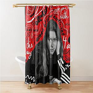 Cool Girl in red - Songs Shower Curtain