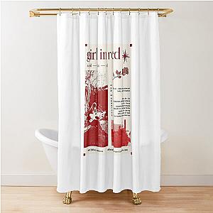 Girl In Red Retro Shower Curtain