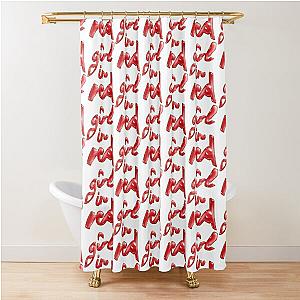 logo girl in red Shower Curtain