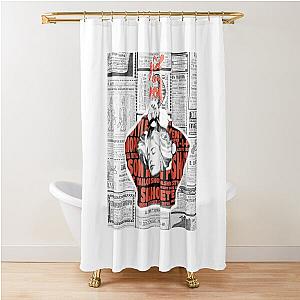 girl in red poster Shower Curtain