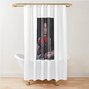 Girl in red flowers Shower Curtain